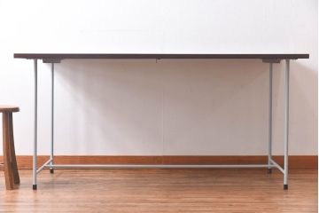 ラフジュ工房オリジナル　すっきりとした鉄脚が魅力的なペイントテーブル(ダイニングテーブル、作業台)