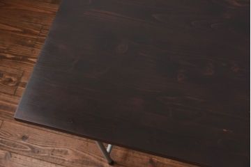 ラフジュ工房オリジナル　すっきりとした鉄脚が魅力的なペイントテーブル(ダイニングテーブル、作業台)