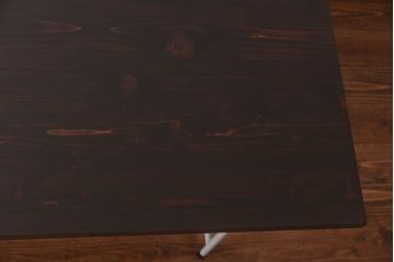 ラフジュ工房オリジナル　すっきりとした鉄脚が魅力的なペイントテーブル(ダイニングテーブル、作業台)