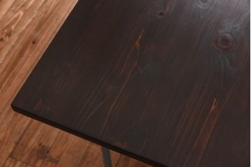ラフジュ工房オリジナル　すっきりとした鉄脚が魅力的なペイントテーブル(ダイニングテーブル、作業台)