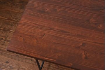 ラフジュ工房オリジナル　細身の脚が格好良い鉄脚テーブル(ダイニングテーブル、作業台)(1)