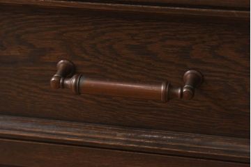 ビンテージ　神戸洋家具　永田良介商店製　落ち着いた深い色合いの戸棚(食器棚、収納棚、本箱)