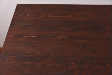ラフジュ工房オリジナル　細身の脚が格好良い鉄脚テーブル(ダイニングテーブル、作業台)(2)