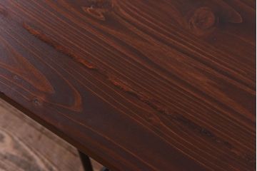 ラフジュ工房オリジナル　細身の脚が格好良い鉄脚テーブル(ダイニングテーブル、作業台)(2)