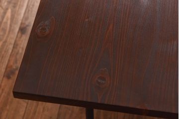 ラフジュ工房オリジナル　細身の脚が格好良い鉄脚テーブル(ダイニングテーブル、作業台)(2)