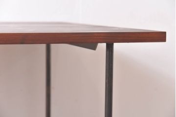 ラフジュ工房オリジナル　細身の脚が格好良い鉄脚テーブル(ダイニングテーブル、作業台)(2)