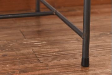 ラフジュ工房オリジナル　細身の脚が格好良い鉄脚テーブル(ダイニングテーブル、作業台)(2)