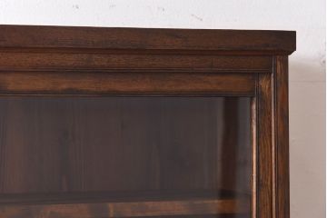アンティーク家具　和製アンティーク　栗材製　堂々とした佇まいが魅力のガラス戸棚(ガラスケース、収納棚)