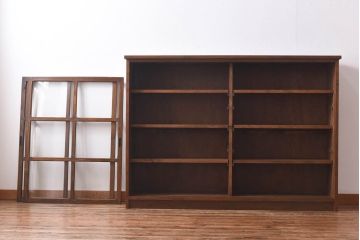 ラフジュ工房オリジナル　古い建具を活かしたガラス戸棚(食器棚、収納棚、陳列棚、キッチンボード)(1)