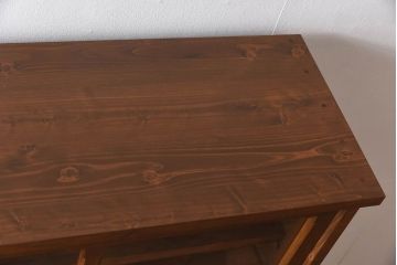 ラフジュ工房オリジナル　古い建具を活かしたガラス戸棚(食器棚、収納棚、陳列棚、キッチンボード)(1)
