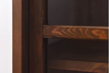 ラフジュ工房オリジナル　古い建具を活かしたガラス戸棚(食器棚、収納棚、陳列棚、キッチンボード)(1)