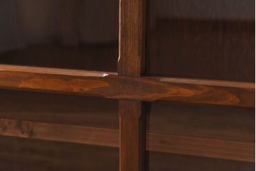 ラフジュ工房オリジナル　古い建具を活かしたガラス戸棚(食器棚、収納棚、陳列棚、キッチンボード)(1)