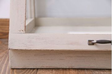 ペイント家具　小振りなサイズが可愛らしいガラスケース(ディスプレイケース)