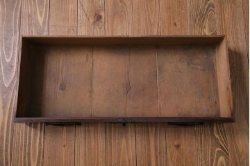 アンティーク家具　ジャンク品　明治期　渋い味わいが楽しめる三国帳場箪笥(時代箪笥、和タンス)