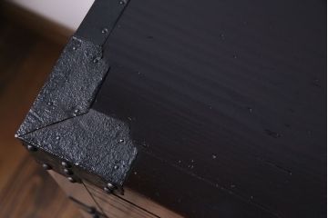 アンティーク家具　ジャンク品　明治期　渋い味わいが楽しめる三国帳場箪笥(時代箪笥、和タンス)