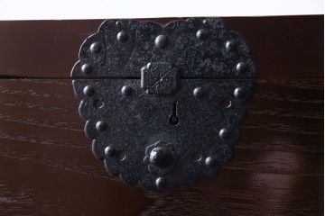 アンティーク家具　ジャンク品　明治期　渋い味わいが楽しめる三国帳場箪笥(時代箪笥、和タンス)