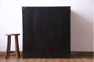 アンティーク家具　ジャンク品　明治期　渋い味わいが楽しめる三国帳場箪笥(時代箪笥、和タンス)