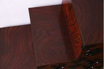 中古　岩谷堂箪笥　桐紋様　かくし付き　No.886　階段タンス5段(階段箪笥、和タンス)(定価約72万円)