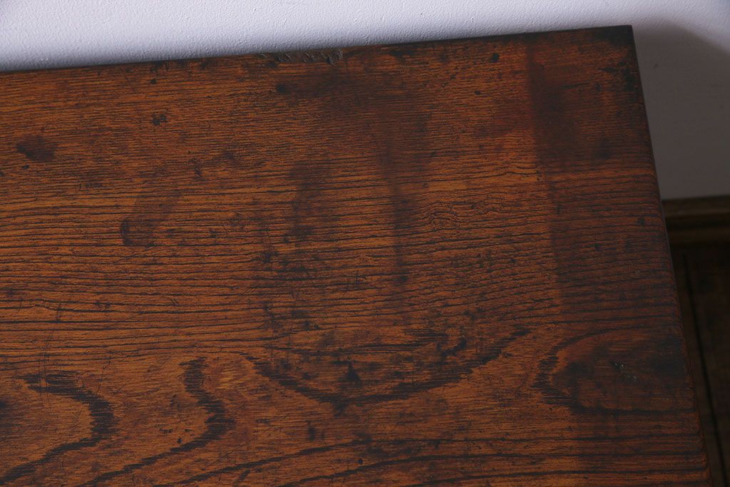 レトロ家具　昭和レトロ　栓材　花のようなカットが愛らしいオリジナルガラス入り戸棚(収納棚、ローボード)