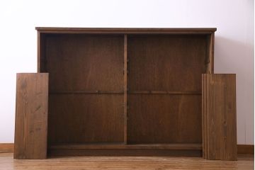 ラフジュ工房オリジナル　古い建具を活かしたガラス戸棚(食器棚、収納棚、陳列棚、キッチンボード)(2)