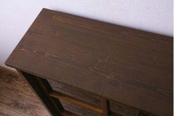 ラフジュ工房オリジナル　古い建具を活かしたガラス戸棚(食器棚、収納棚、陳列棚、キッチンボード)(2)