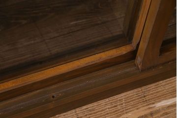 ラフジュ工房オリジナル　古い建具を活かしたガラス戸棚(食器棚、収納棚、陳列棚、キッチンボード)(2)