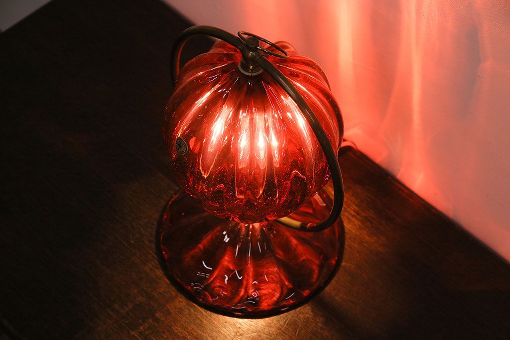 ●岩田ガラス テーブルランプ●デスクライト 泡ガラス 岩田ガラス テーブルランプ 照明 レトロモダン インテリア ジャパン