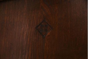 アンティーク家具　大正ロマン　栓材　ガラス扉の意匠がおしゃれな本箱(収納棚、飾り棚、食器棚、ブックケース)