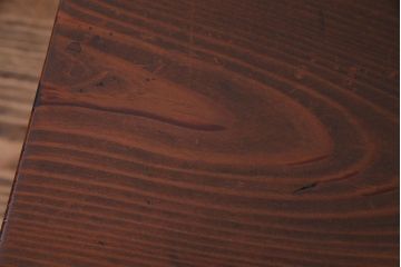 レトロ家具　昭和レトロ　ヒノキ材一枚板　小振りで取り入れやすい文机(1)