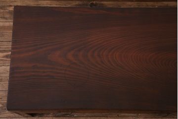 レトロ家具　昭和レトロ　ヒノキ材一枚板　小振りで取り入れやすい文机(2)