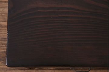 レトロ家具　昭和レトロ　ヒノキ材一枚板　小振りで取り入れやすい文机(3)