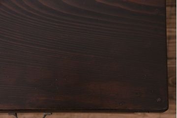 レトロ家具　昭和レトロ　ヒノキ材一枚板　小振りで取り入れやすい文机(3)
