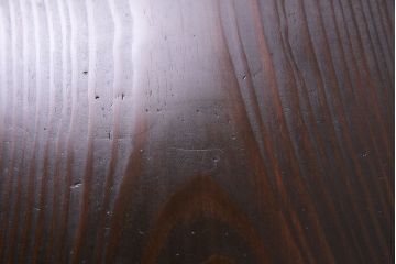 レトロ家具　昭和レトロ　ヒノキ材一枚板　小振りで取り入れやすい文机(3)