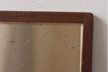 アンティーク雑貨　昭和レトロ　古い木の質感が味わい深い手鏡(鏡)