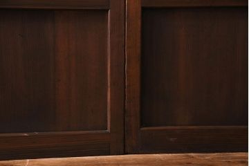 昭和中期　落ち着いた和の雰囲気を感じられる格子ガラス戸(引き戸、建具)4枚セット