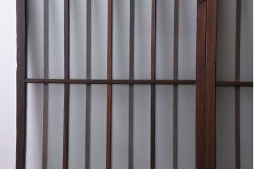 昭和中期　落ち着いた和の雰囲気を感じられる格子ガラス戸(引き戸、建具)4枚セット