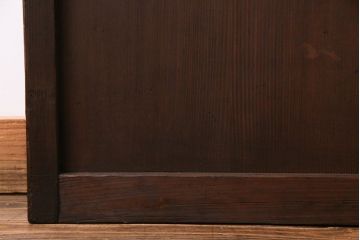 昭和中期　落ち着いた和の雰囲気を感じられる格子ガラス戸(引き戸、建具)4枚セット