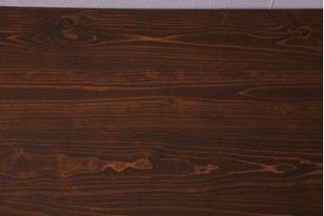 昭和初期　天板ヒノキ材製　木の温かみが漂うリメイクセンターテーブル(ローテーブル、リビングテーブル)(1)