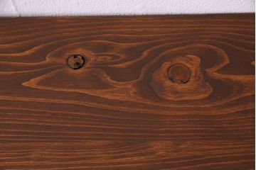 昭和初期　天板ヒノキ材製　木の温かみが漂うリメイクセンターテーブル(ローテーブル、リビングテーブル)(1)