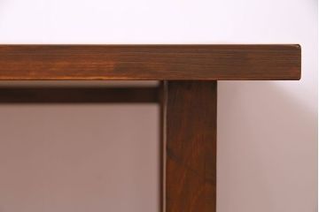 昭和初期　天板ヒノキ材製　木の温かみが漂うリメイクセンターテーブル(ローテーブル、リビングテーブル)(1)