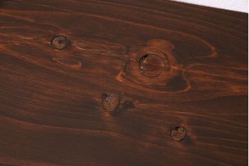 昭和初期　天板ヒノキ材製　木の温かみが漂うリメイクセンターテーブル(ローテーブル、リビングテーブル)(2)