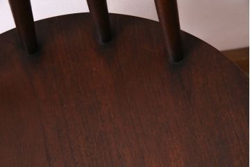アンティーク家具　デンマーク　チーク材　シンプルで格好良いダイニングチェア(スティックバックチェア、椅子、イス)