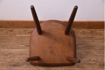 アンティーク家具　デンマーク　チーク材　シンプルで格好良いダイニングチェア(スティックバックチェア、椅子、イス)
