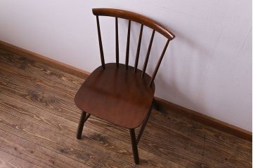ヴィンテージ家具　北欧ビンテージ　デンマーク　FARSTRUP　スティックバックチェア(スピンドルチェア、ダイニングチェア、イス)(2)