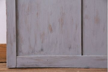 色ガラスの爽やかなカラーが魅力のペイントガラス戸1枚(引き戸、建具)