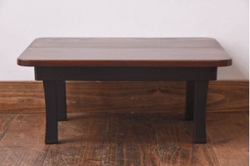 アンティーク家具　松材製　味わい深い佇まいの折り畳み式ローテーブル(ちゃぶ台、座卓)