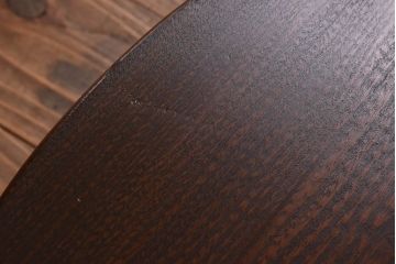 レトロ家具　昭和レトロ　シンプルなデザインの折り畳み式ローテーブル(ちゃぶ台、座卓)(2)