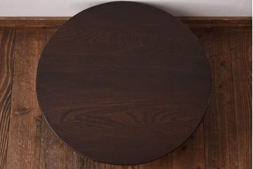 レトロ家具　昭和レトロ　シンプルなデザインの折り畳み式ローテーブル(ちゃぶ台、座卓)(2)