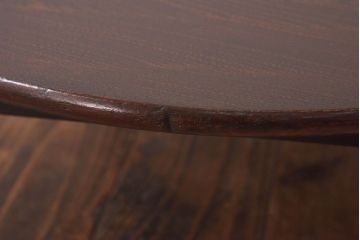 レトロ家具　昭和レトロ　シンプルなデザインの折り畳み式ローテーブル(ちゃぶ台、座卓)(2)