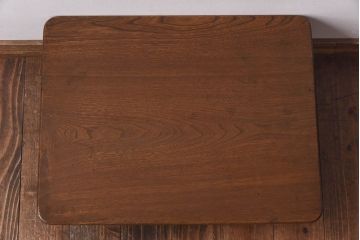 レトロ家具　昭和レトロ　栓材　和を感じる佇まいが魅力の角ちゃぶ台(ローテーブル、座卓)(2)